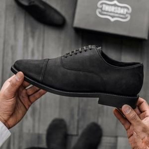 Thursday Boot Company Exsecutive Shoes In Distressed Dark Brown